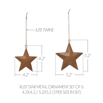 Rust Star Metal Ornament Sold Separately