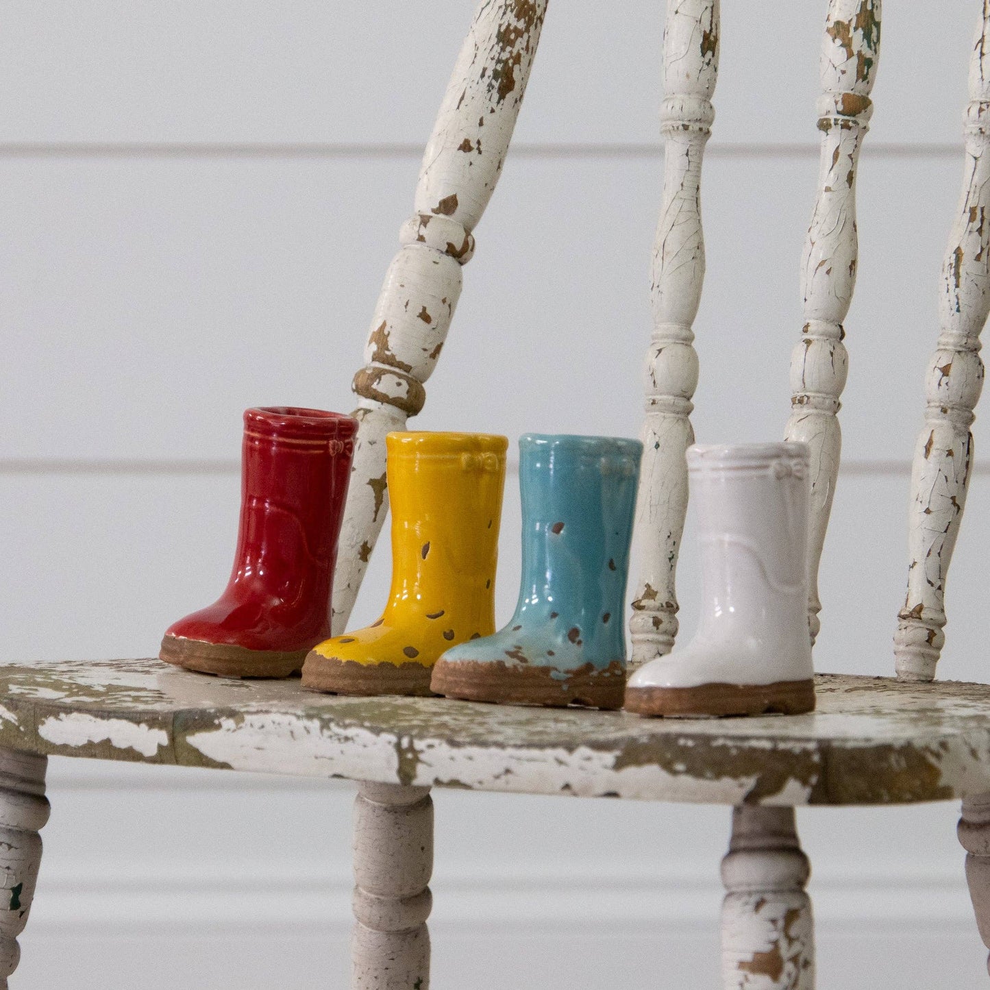Mini Ceramic Boot Vases, Bright Colors-sold separately