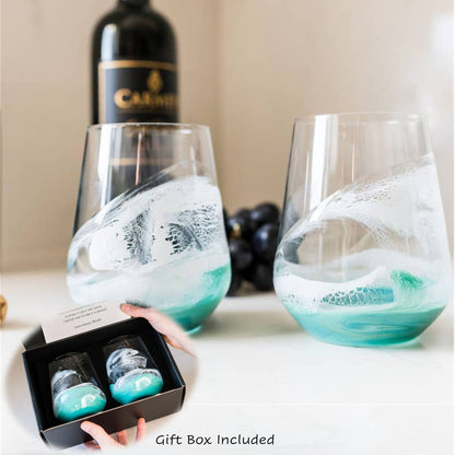 Resin Accented Wine and Entertaining Glasses Set - 2