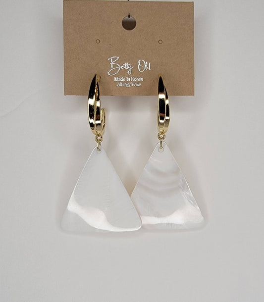 Abalone and Mother Of Pearl Dangle Earrings