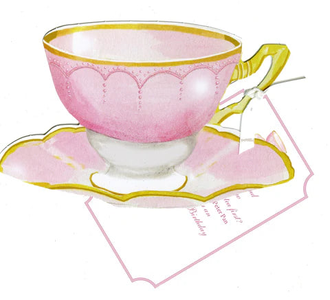 Pink Tea Greeting Card