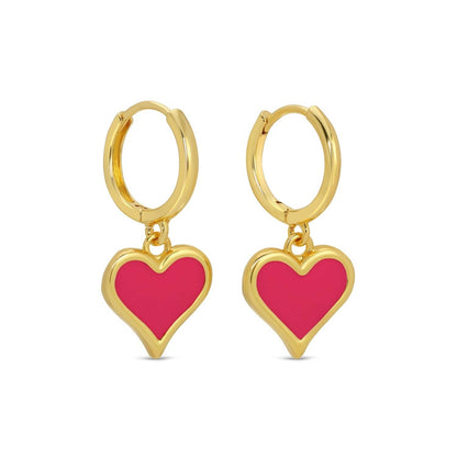 Colorful Heart Drop Huggies