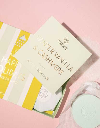 Winter Vanilla & Cashmere Mini Bath Salt Soak