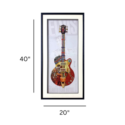 3D Collage Art | Elvis Guitar (40"X20")