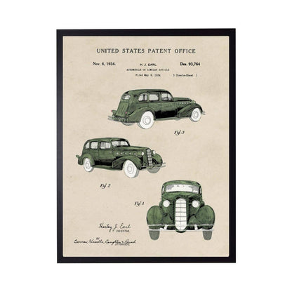 Watercolor  Automobile Patent