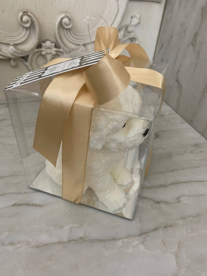 Little White Puppy Candle