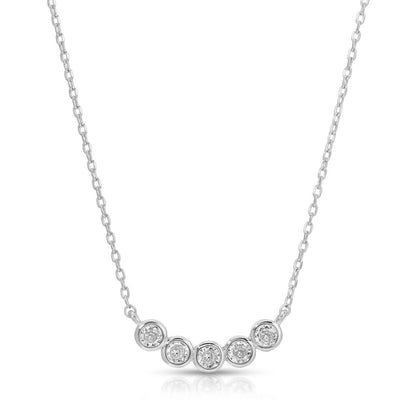 Iris espléndido - Collar de diamantes múltiples de imitación