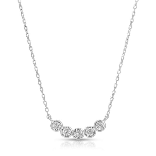 Iris espléndido - Collar de diamantes múltiples de imitación