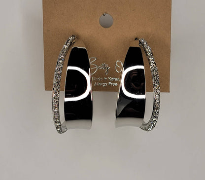 Hoop Earrings - Rhinestone