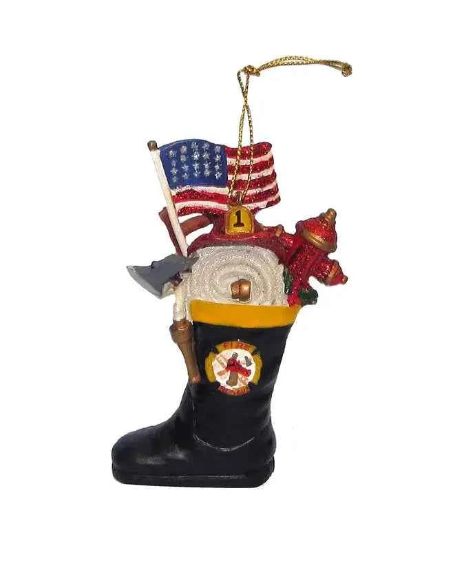 3"RESIN FIREMAN BOOT ORNAMENT