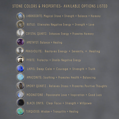 Diamond Hook w/ Semi Precious Tear Drop