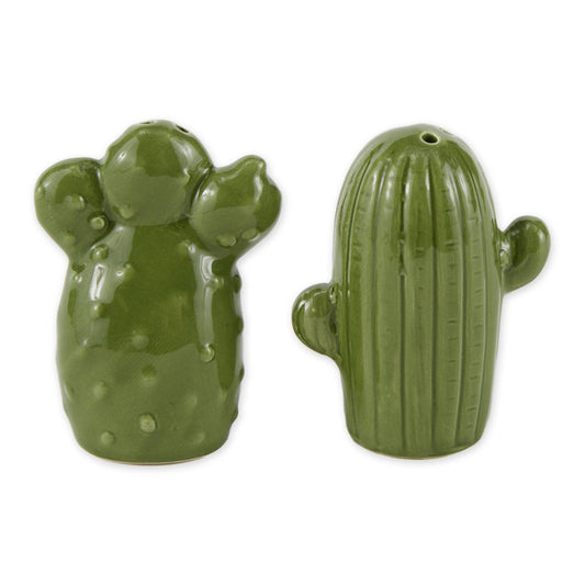 Design Imports - Cactus Ceramic Salt & Pepper Shakers
