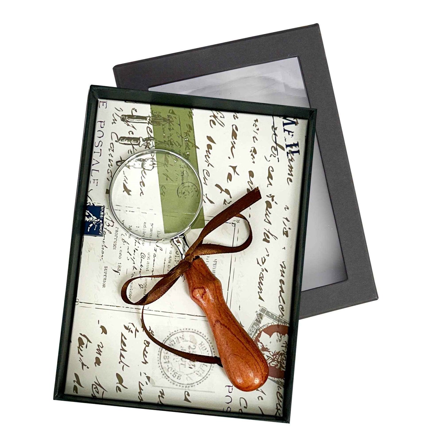Handheld Magnifier with Wood Handle -Gift Boxed