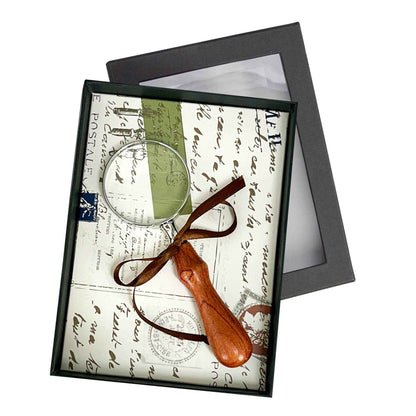Handheld Magnifier with Wood Handle -Gift Boxed