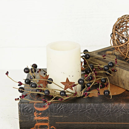 3.5in  Ring-Burgundy Berry with star