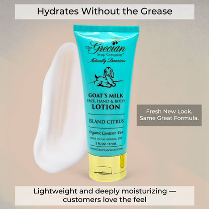 The Grecian Soap Company - Organic Beauty Hydrating Goat Milk Lotion Tubes 2oz.