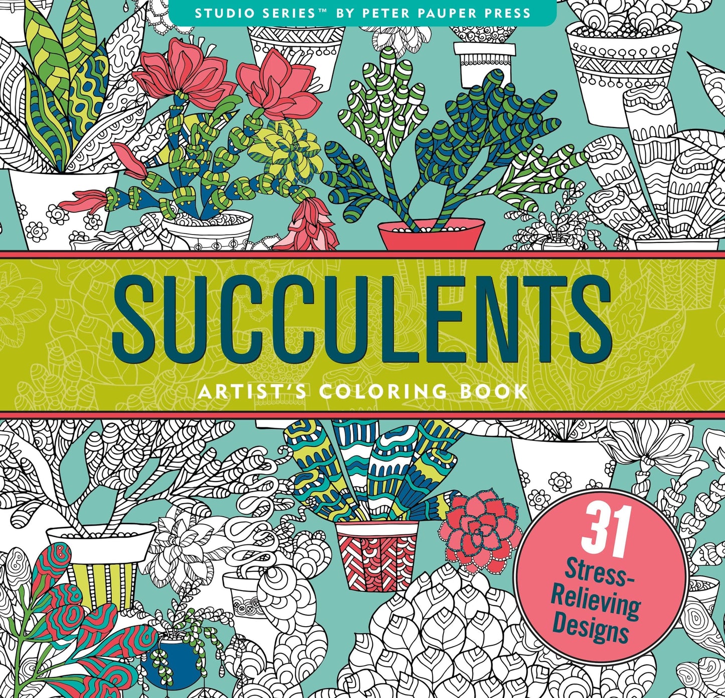 Libro para colorear de suculentas para adultos