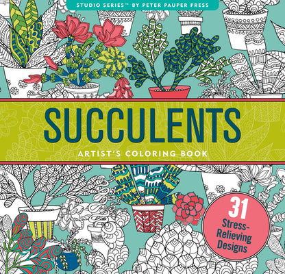Libro para colorear de suculentas para adultos