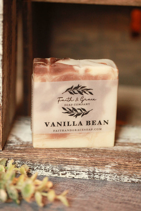 Vanilla Bean Soap, Luxury Shea Butter Soap, 4.0+ oz.