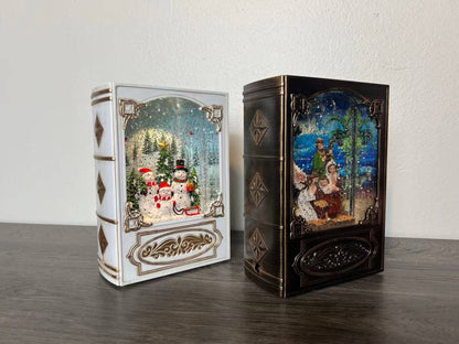 11.6” B/O Lighted Book Glitter Globe - Nativity Home Decor