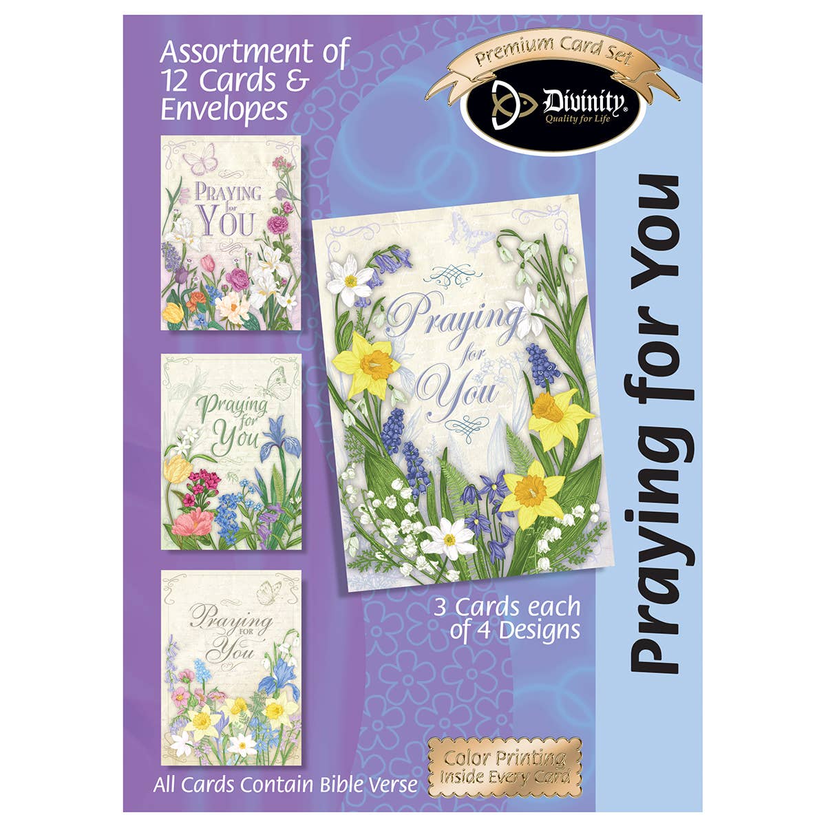 Divinity Boutique - Boxed Cards: Praying for you-Florals & Butterflies