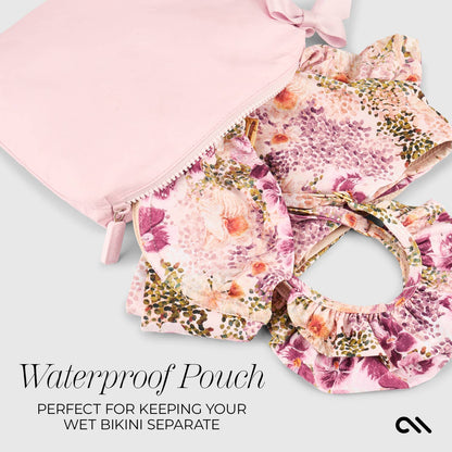 Case-Mate Ballet Pink Bow Waterproof Zip Pouch