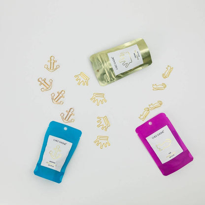 Corona - Clips de papel chapados en oro únicos - Paquete de 25