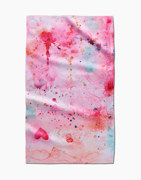 Geometry - Splash of Love Tea Towel