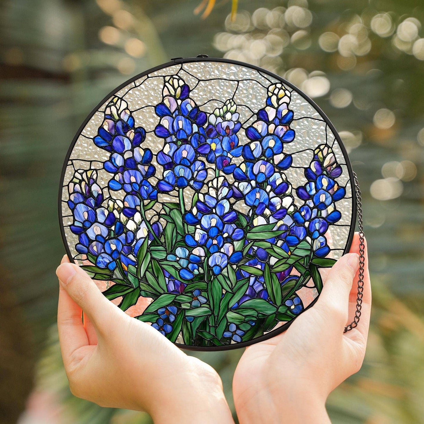 Bluebonnet Flower Suncatcher, Wildflowers Window Hanging