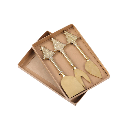 Gold Tree Cheese Server Set