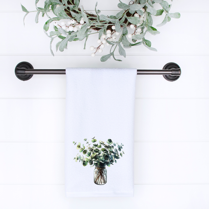 Eucalyptus Hand Towel, Botanical Bath Accent, Powder Room