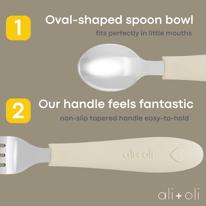 (6pc) Toddler Utensils Set - Stainless Steel (Heart)
