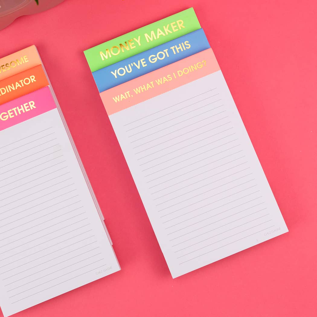 Chez Gagné - Wait, What Was I Doing? - Lined Notepad - Coral Pink - 65 perforated pages - 5x8
