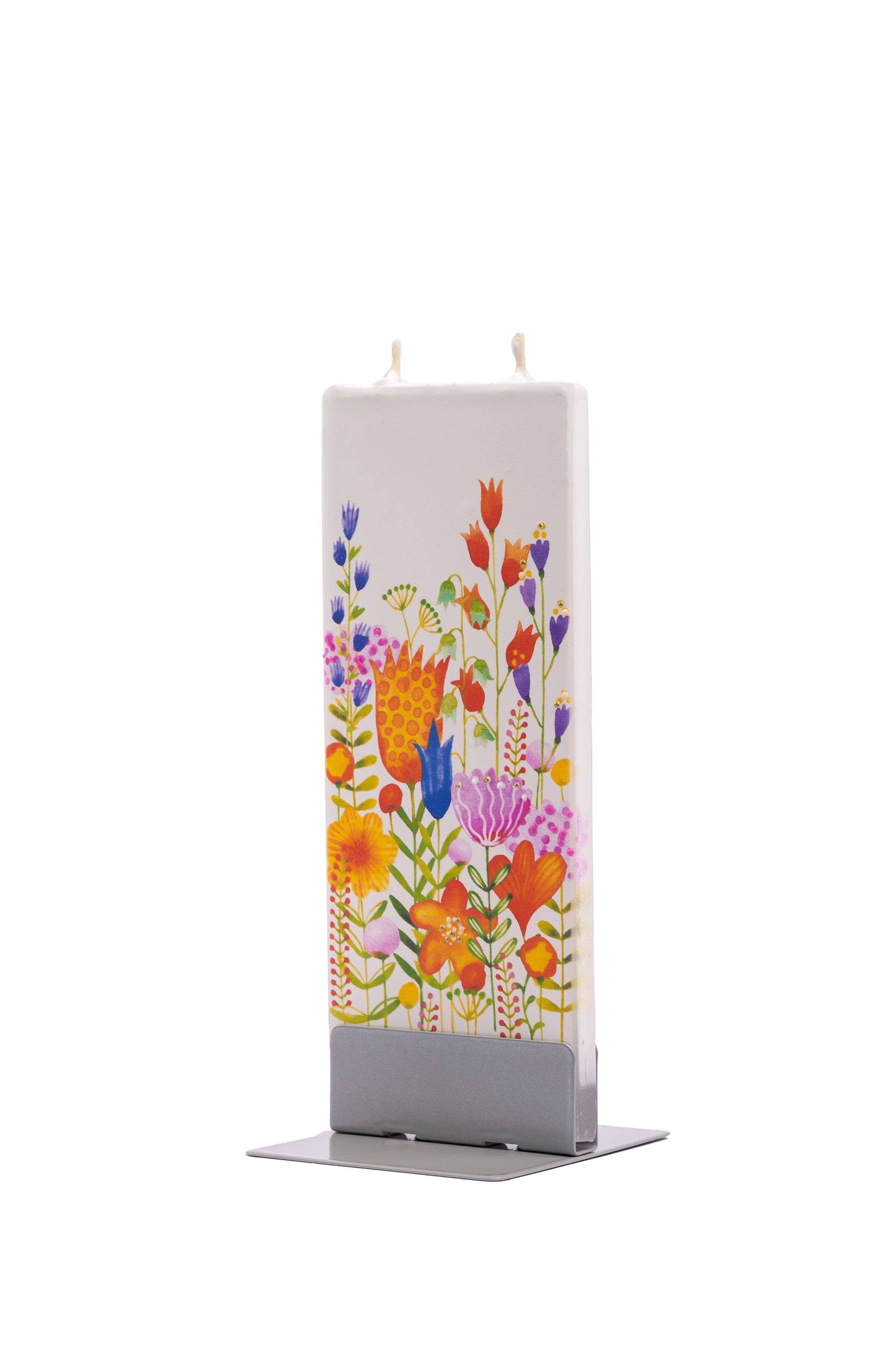 Flat Handmade Candle-Colorful Wild Flowers