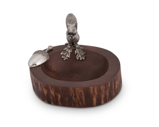 Standing Squirrel Nut Bowl & Scoop (2 pc set)