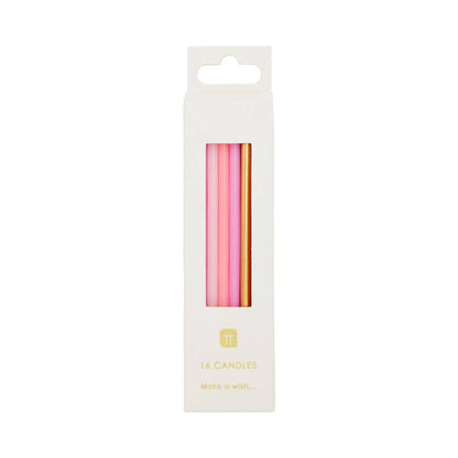 Rose Birthday Candles - 16 Pack