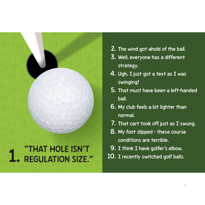 500 Excuses For a Bad Golf Shot Gift Book - Funny Men's Gift