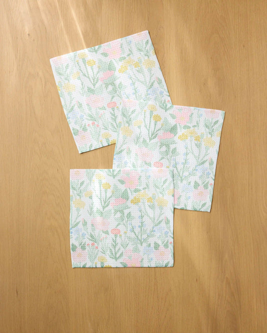 Wildflowers in Bloom Dishcloth Set