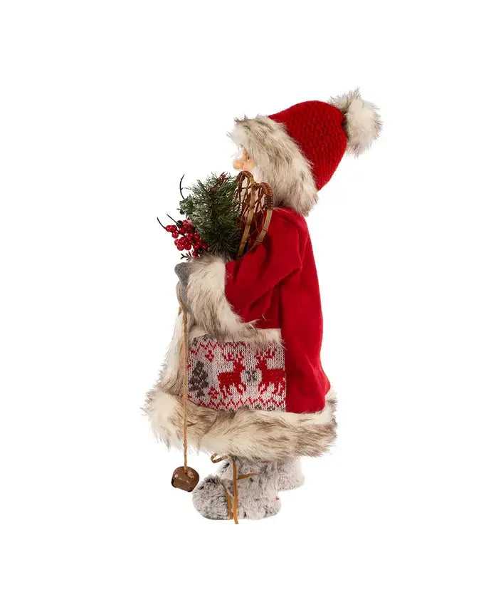Kurt S. Adler, Inc. - 18"RED/WHITE SANTA W/GIFT BOX+BELLS