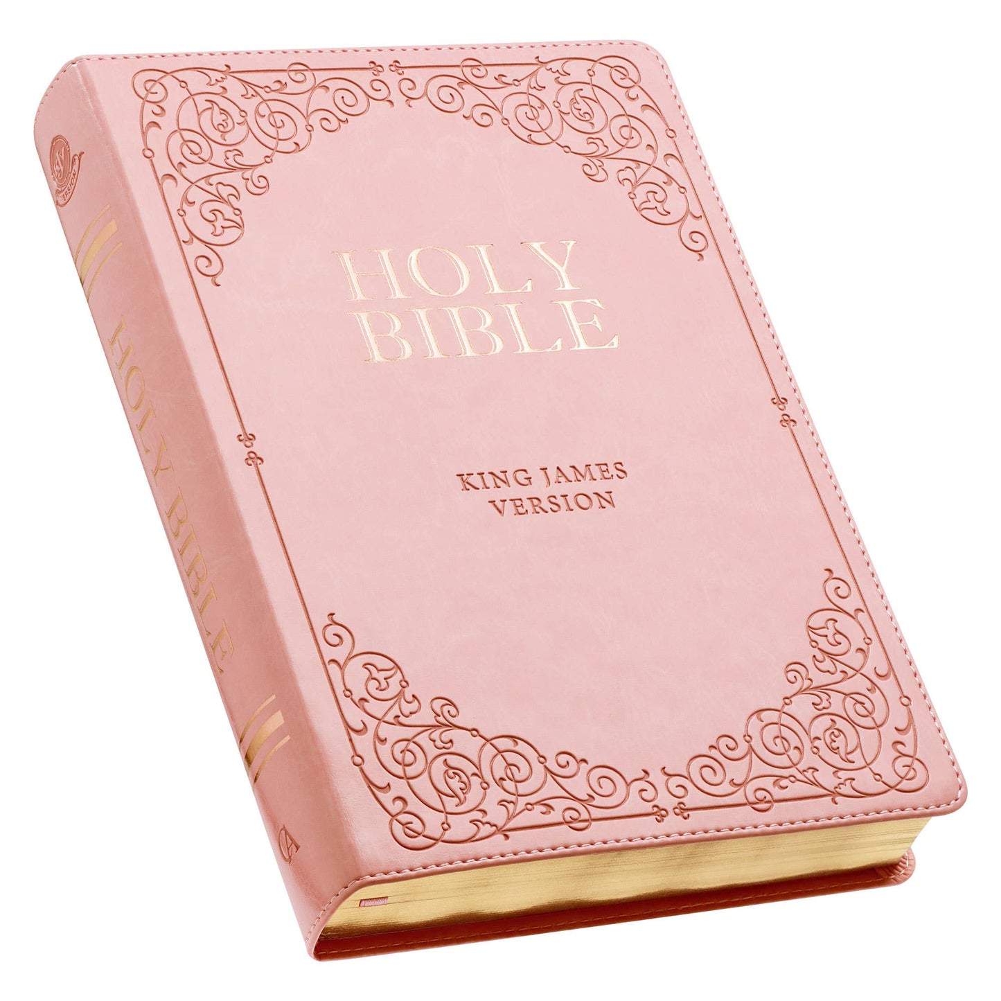 Christian Art Gifts - KJV Bible Giant Print Full-size Faux Leather, Pink