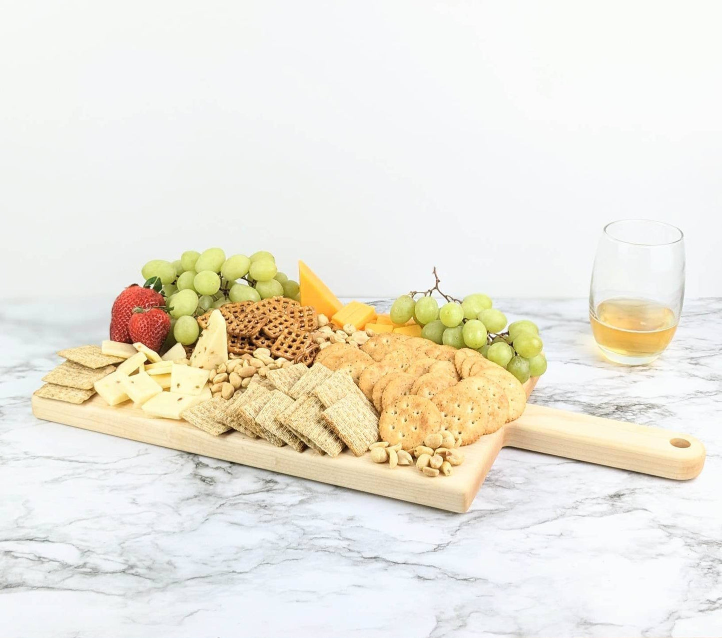 Wooden Charcuterie Board With Handle-Rectangular
