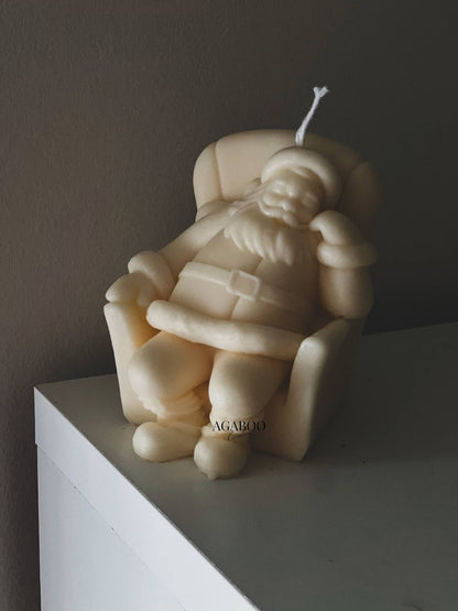Sitting Santa Candle 4x2.5x3in - Christmas