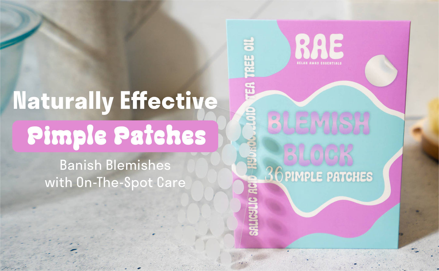 Relax Away Essentials - Pimple Patches | 36 Patches | Blemish Block | Acne Treatment