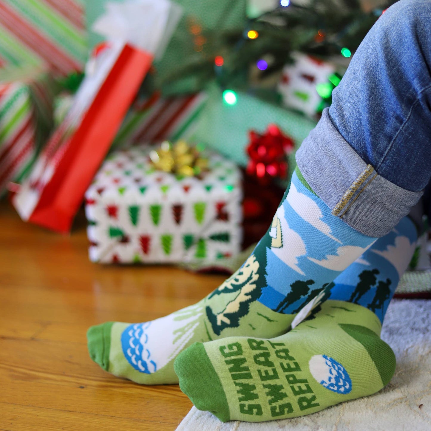 Swing Swear Repeat Golf Socks