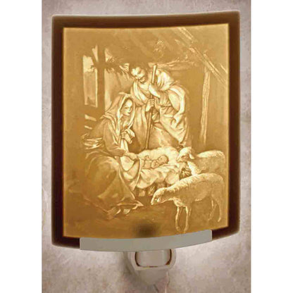 Nativity Porcelain Lithophane Night Light