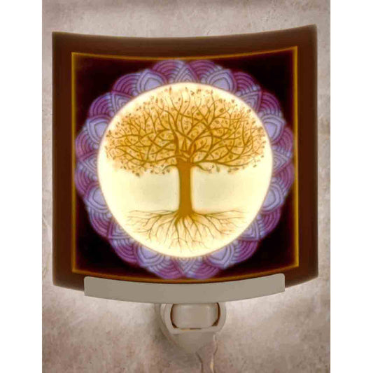 Tree of Life Porcelain Lithophane Colored Night Light