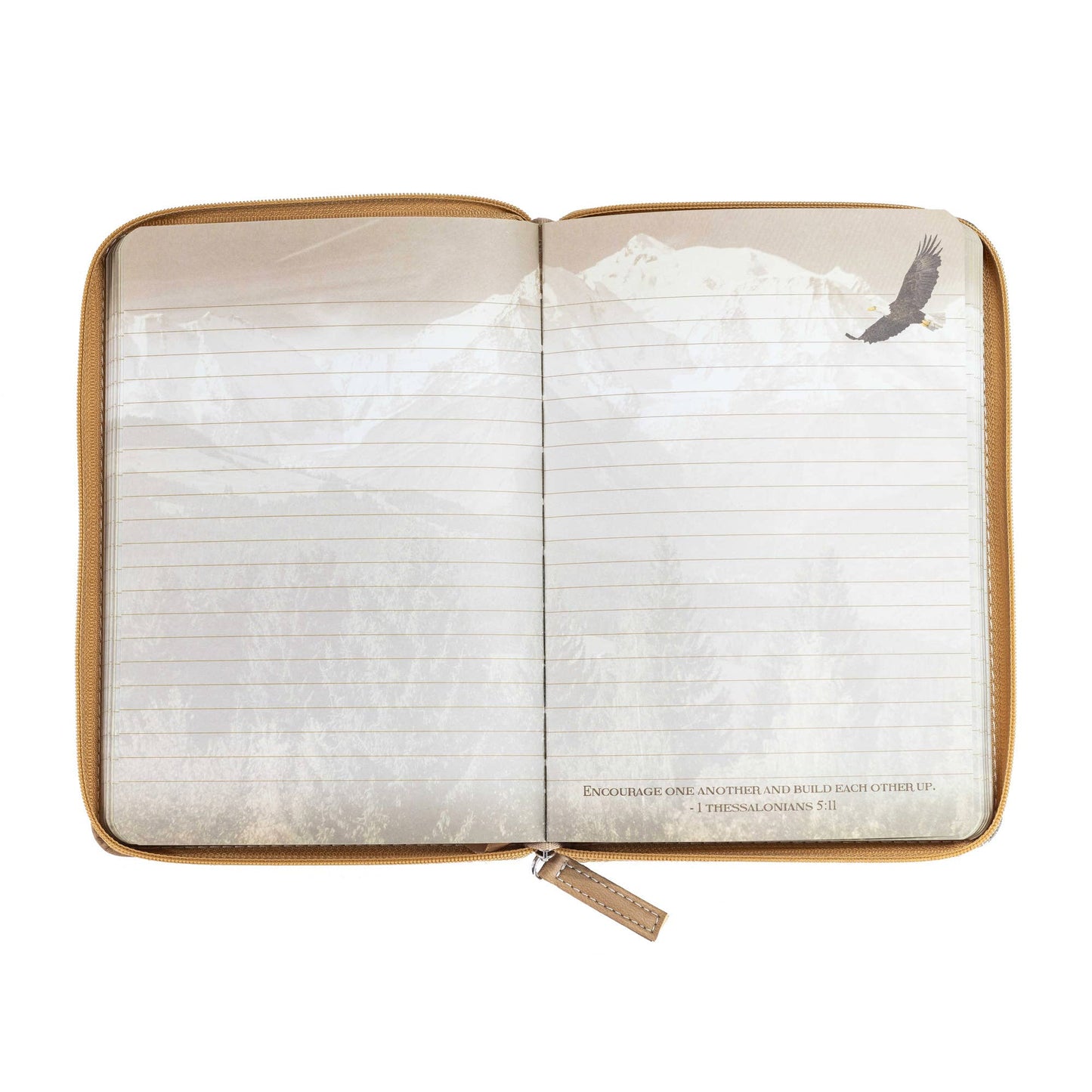 Divinity Boutique - Divine Details: Zippered Journal Brown Wings Of Eagles