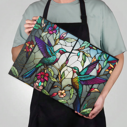 Hummingbird Tempered Glass Charcuterie & Serving Board