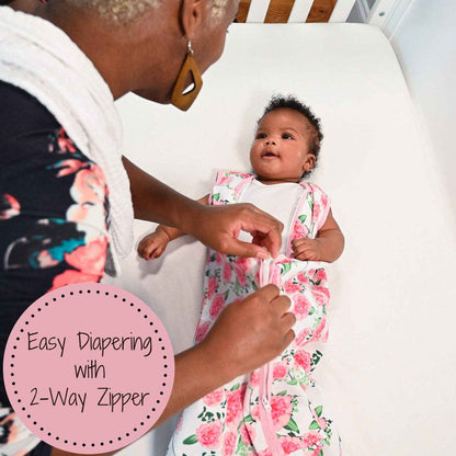 LollyBanks - Pretty in Peony Baby Sleep Sack, 100% Organic Cotton