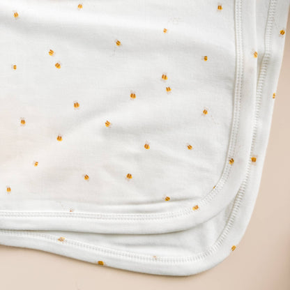 Knit Swaddle Blanket Bee Baby Organic Cotton Newborn Gift